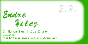 endre hilcz business card